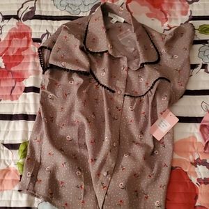 Mine floral collar blouse 👚